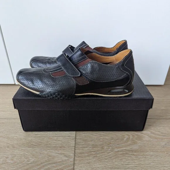 Cole Haan Air Estadio Strap II Leather Shoes – Dark Brown, Men's 9 - Picture 2 of 14